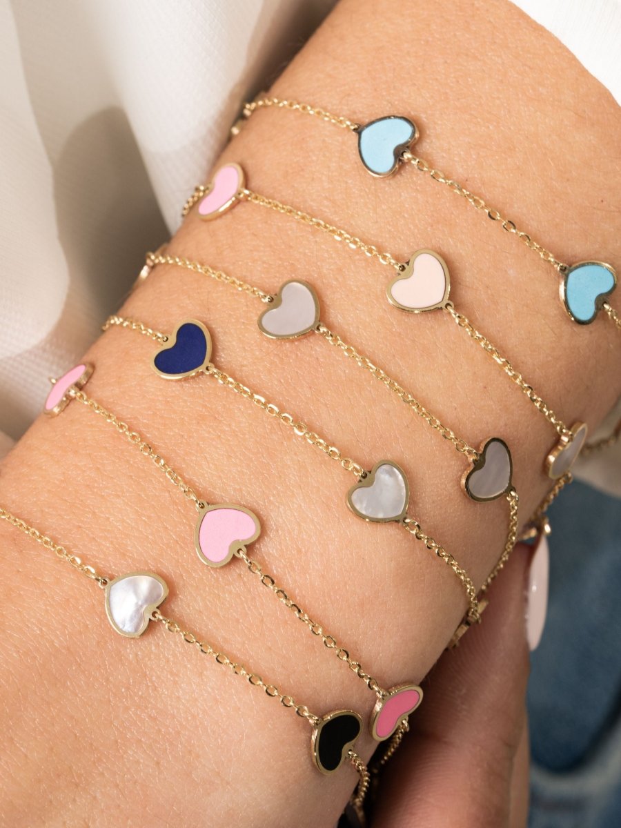 Dainty heart store bracelet