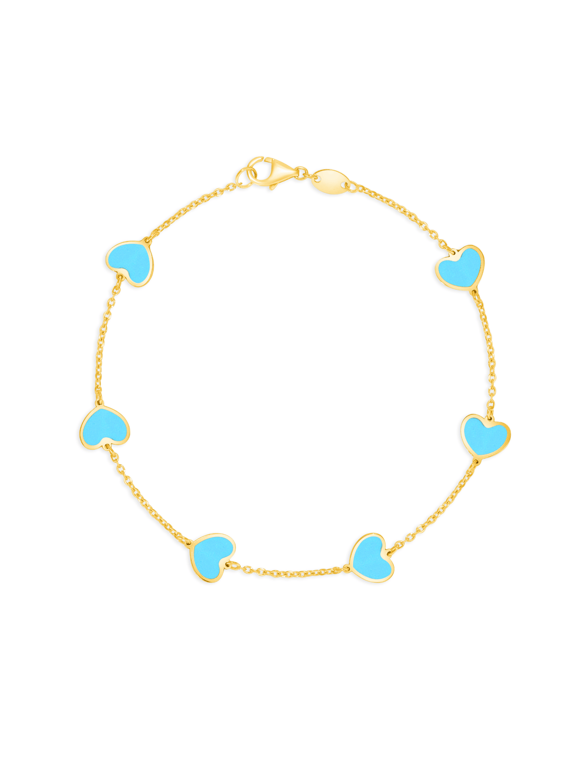 Endless Heart Turquoise Bracelet 14K - LeMel