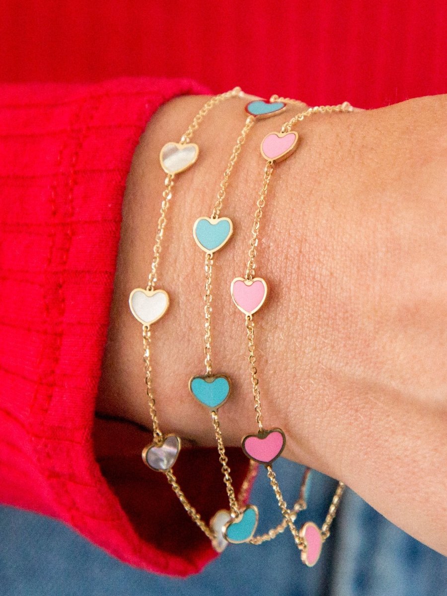 Endless Heart Turquoise Bracelet 14K - LeMel