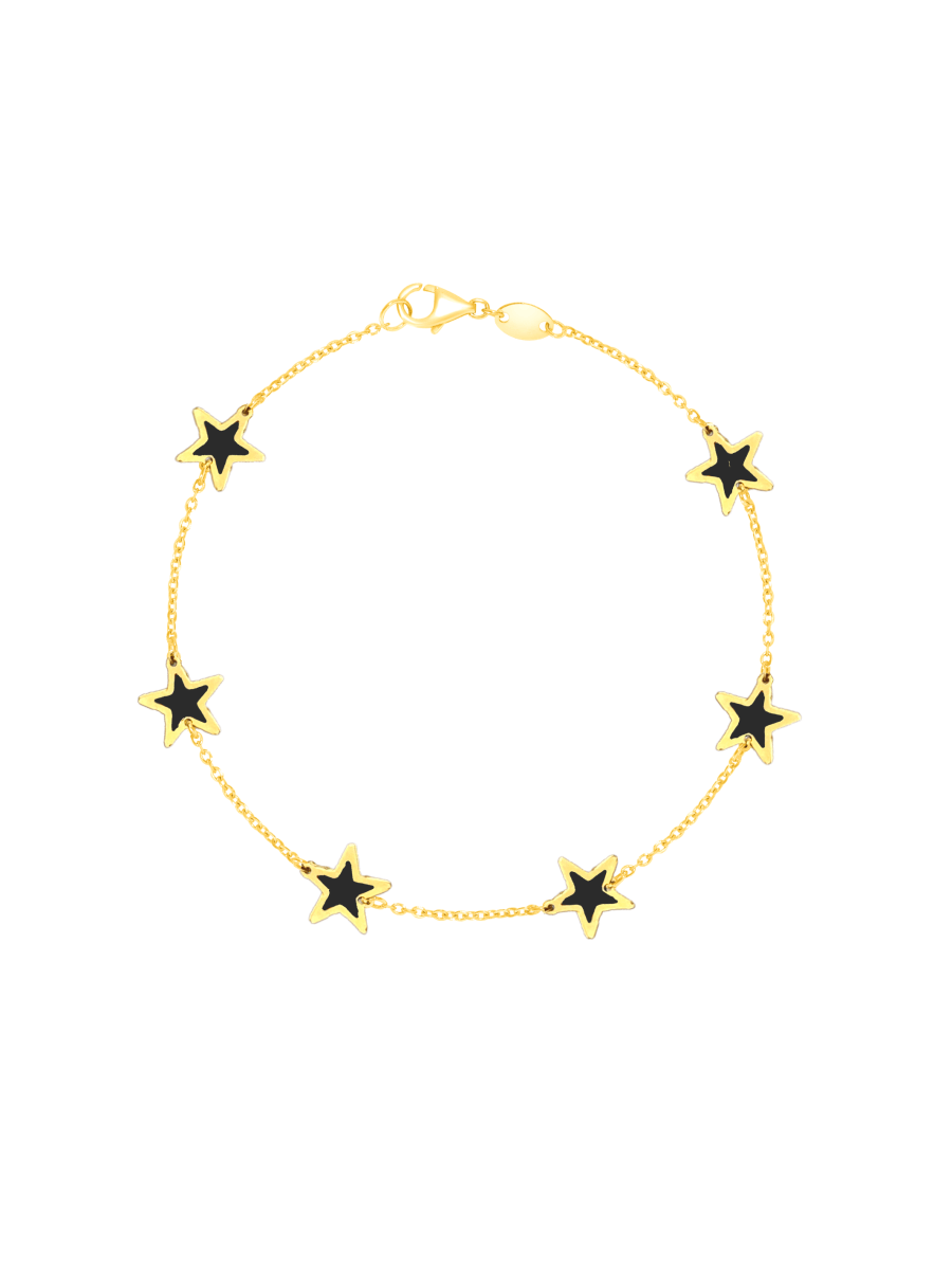 Endless Star Black Onyx Bracelet 14K - LeMel