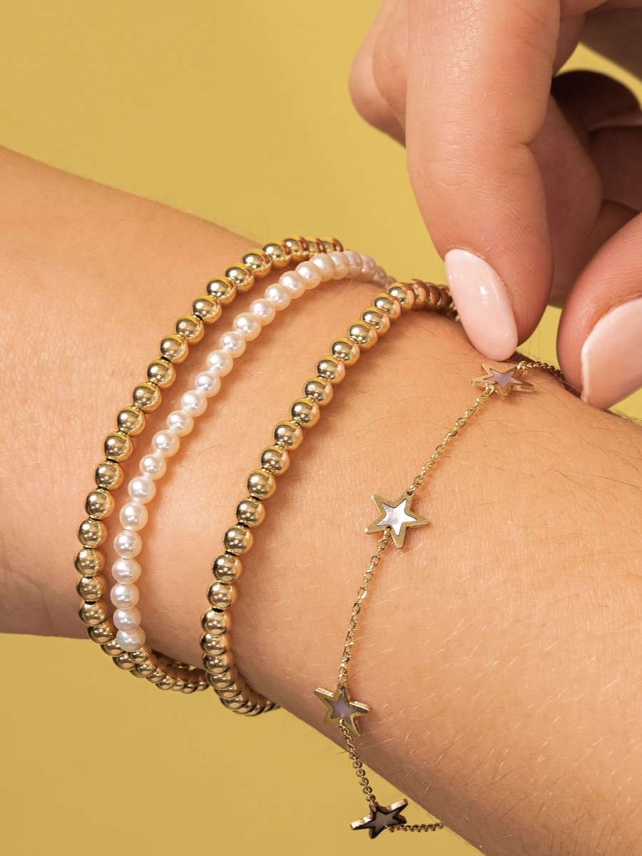 Endless Star Pearl Bracelet 14K - LeMel