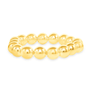 Gold beaded 10 mm bracelet on white background