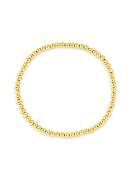 Sterling Silver Heart Charm Bracelet on 3mm Gold Filled Beads