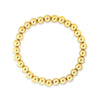 6mm gold beaded everyday bracelet on white background