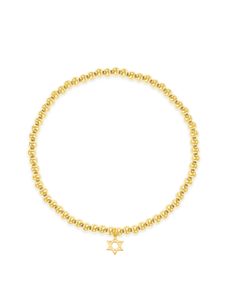 Everyday Stretch Bracelet with Star of David Charm
