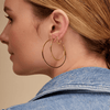Flat Gold Hoops - LeMel