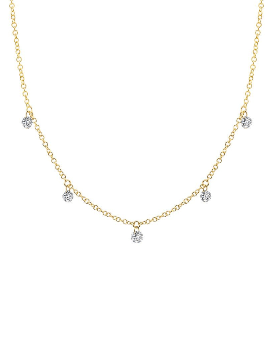 5-Stone Necklace – Dovetail Lab Diamond Jewelry
