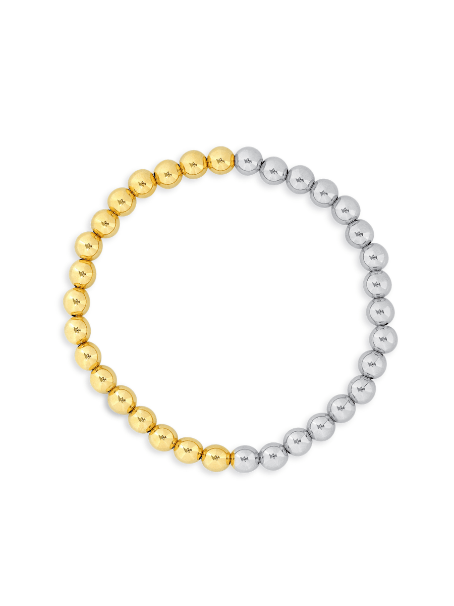 Gold + Silver Stretch Bracelet Set - LeMel
