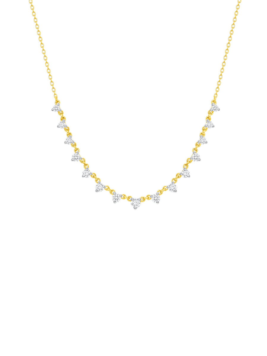Graduated Diamond Layering Necklace 14K - LeMel