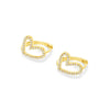 Hailey Heart Huggie Earrings 14K - LeMel