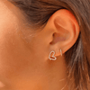 Hailey Heart Huggie Earrings 14K - LeMel