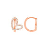 Hailey Heart Huggie Earrings 14K - LeMel