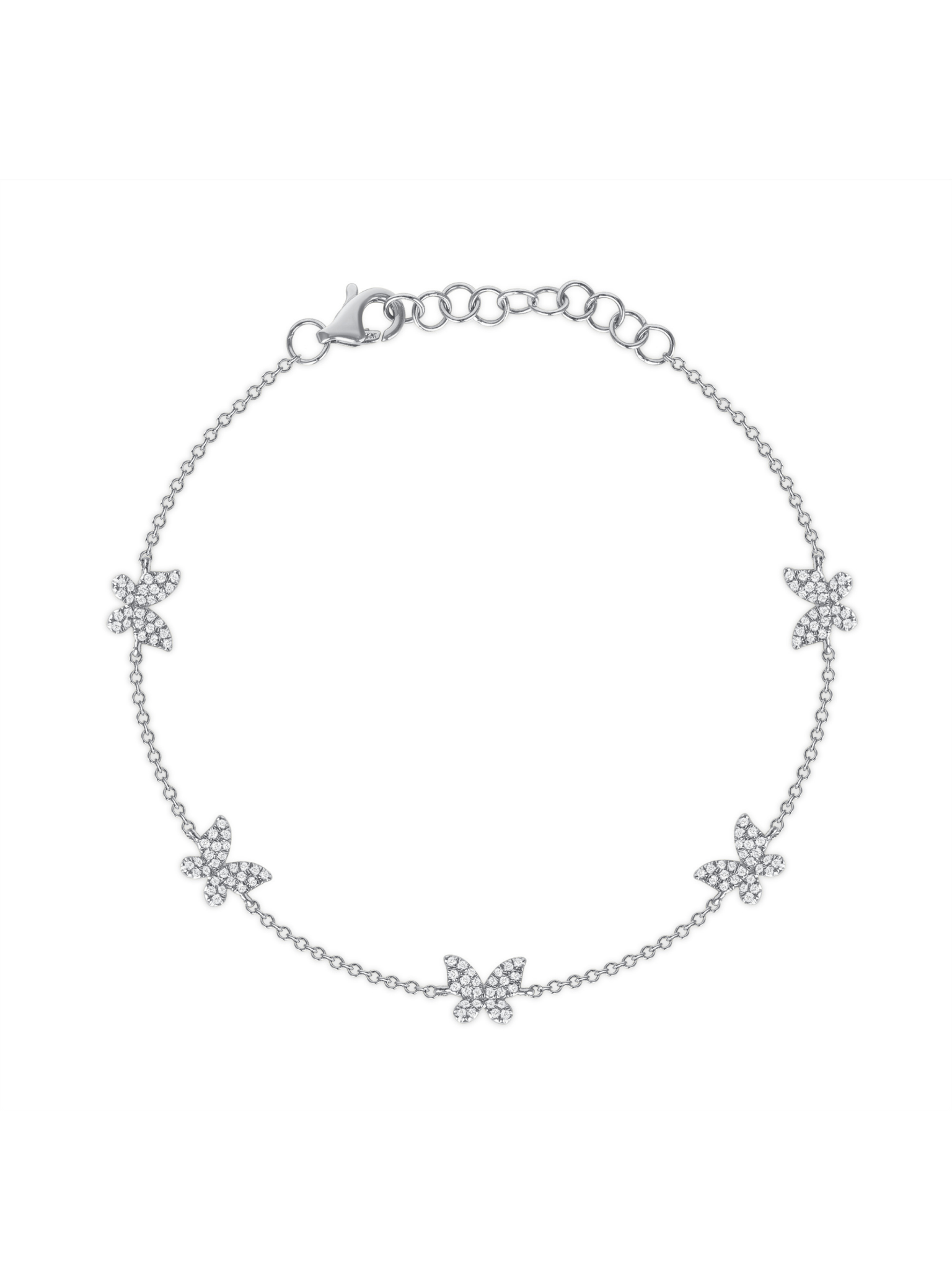 Hallie Diamond Butterfly Bracelet 14K - LeMel