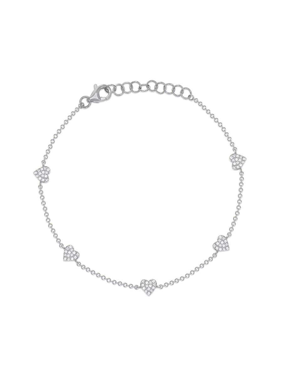 Hallie Diamond Heart Bracelet 14K - LeMel