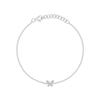 Hallie Diamond Single Butterfly Bracelet 14K - LeMel