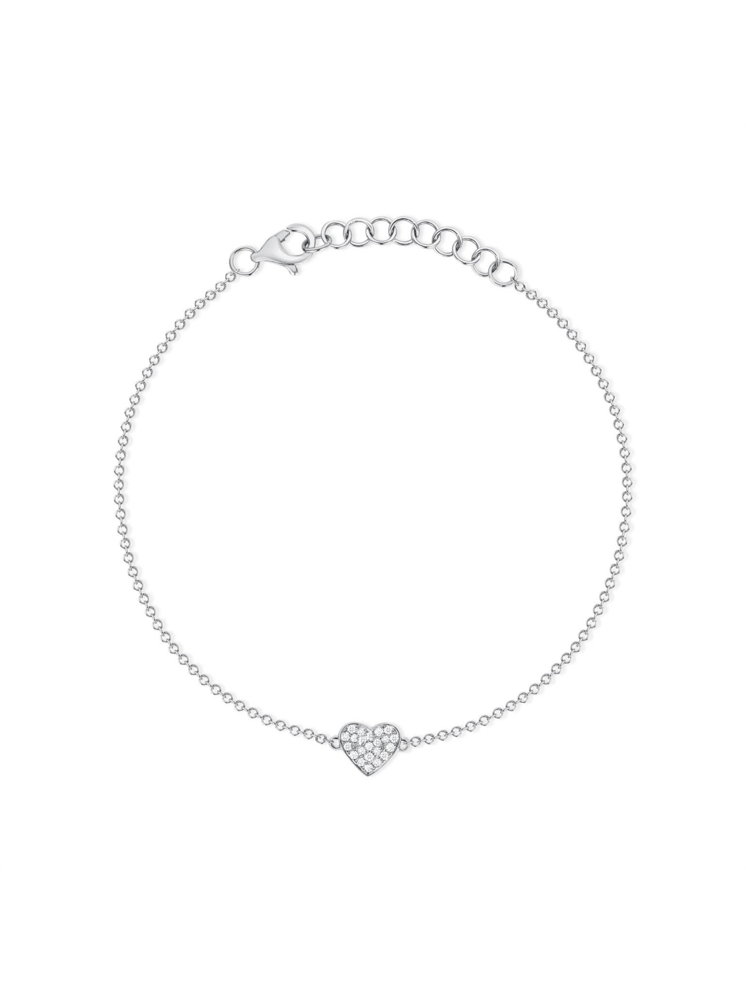 Hallie Diamond Single Heart Bracelet 14K - LeMel