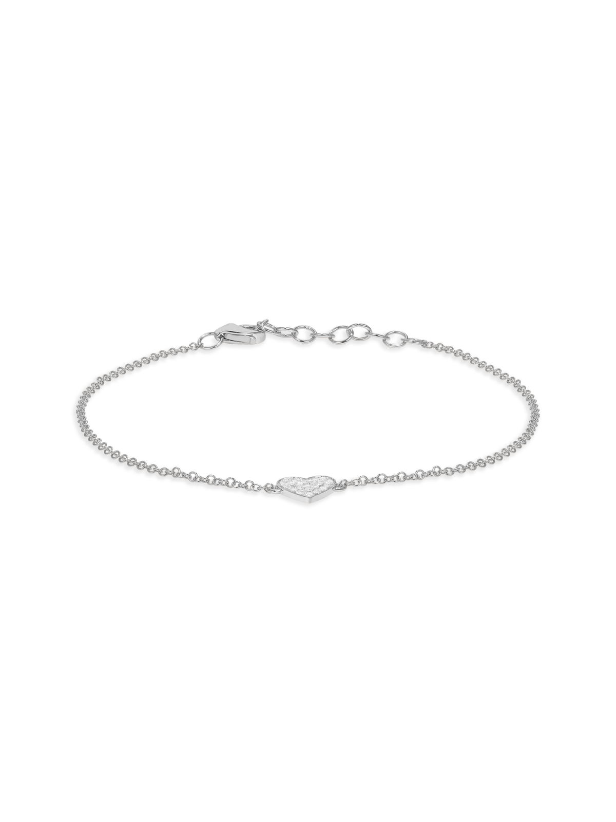 Hallie Diamond Single Heart Bracelet 14K - LeMel