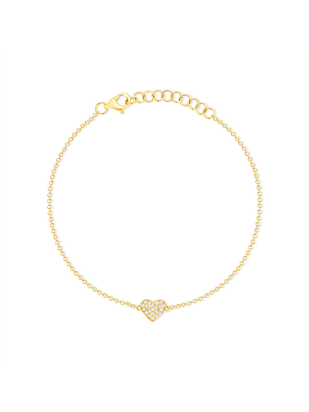 Gold Filled Ball Bracelet 2mm with 14K Gold Heart Bead – House of Cardoon