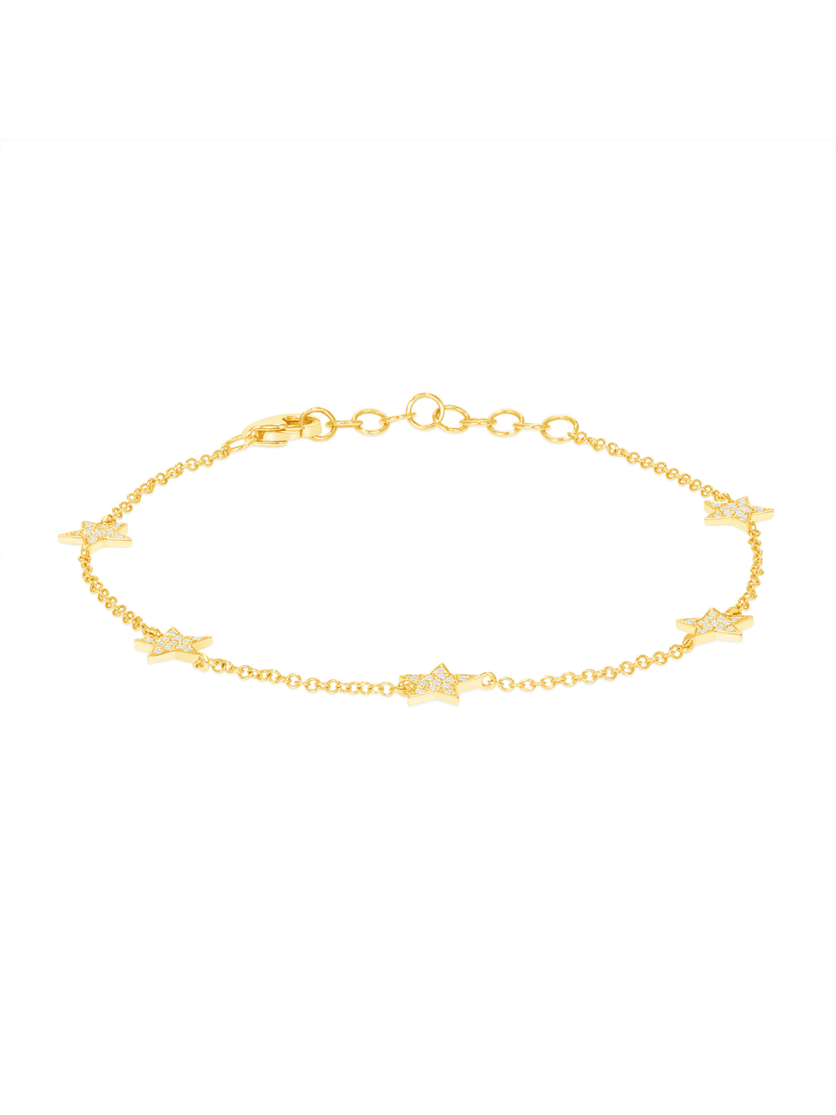 Hallie Diamond Star Bracelet 14K - LeMel