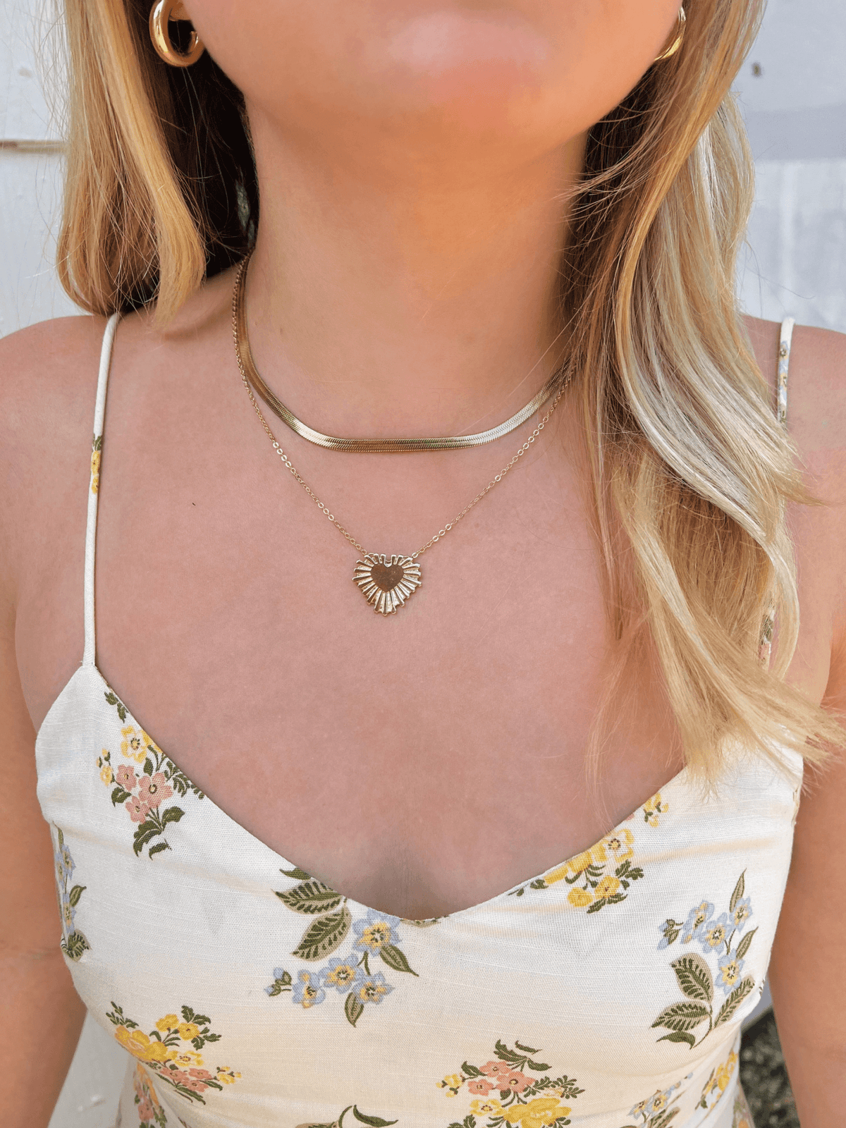Heart Pendant Chain Necklace - LeMel