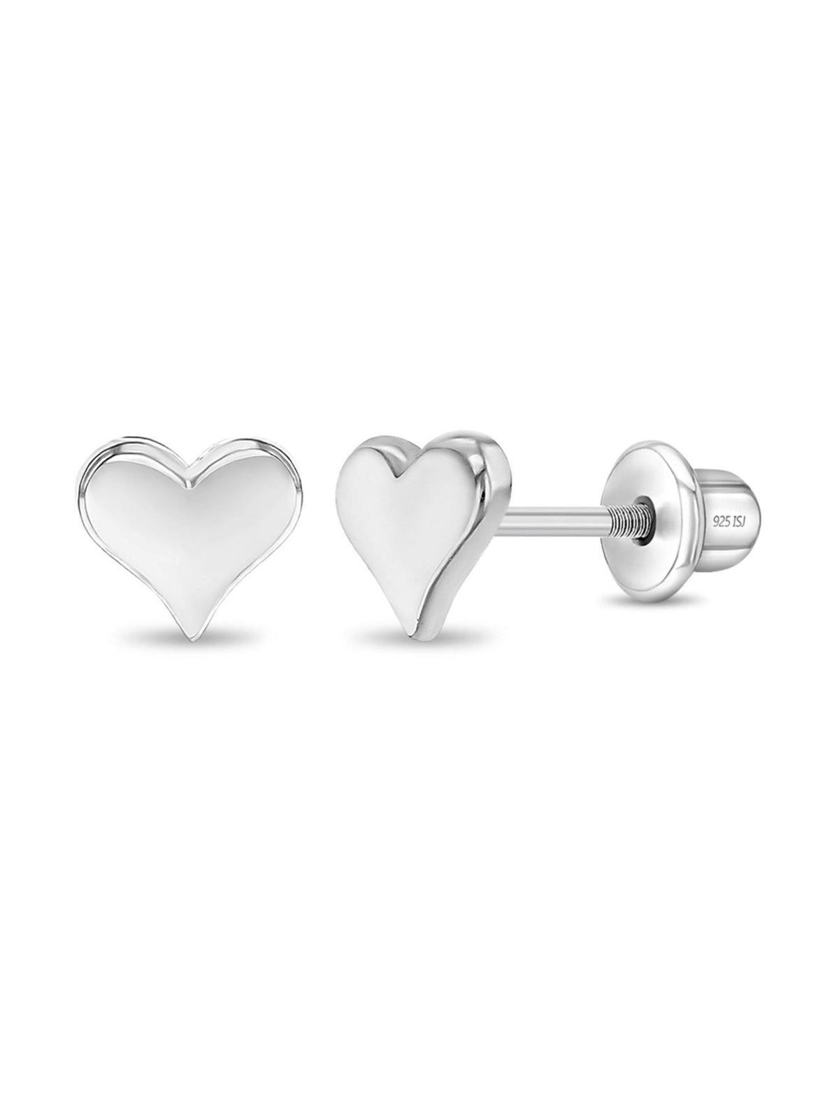Heart Silver Stud Earrings - LeMel