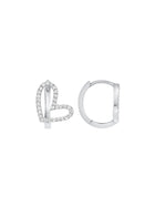 Hailey Heart Huggie Earrings 14K - LeMel