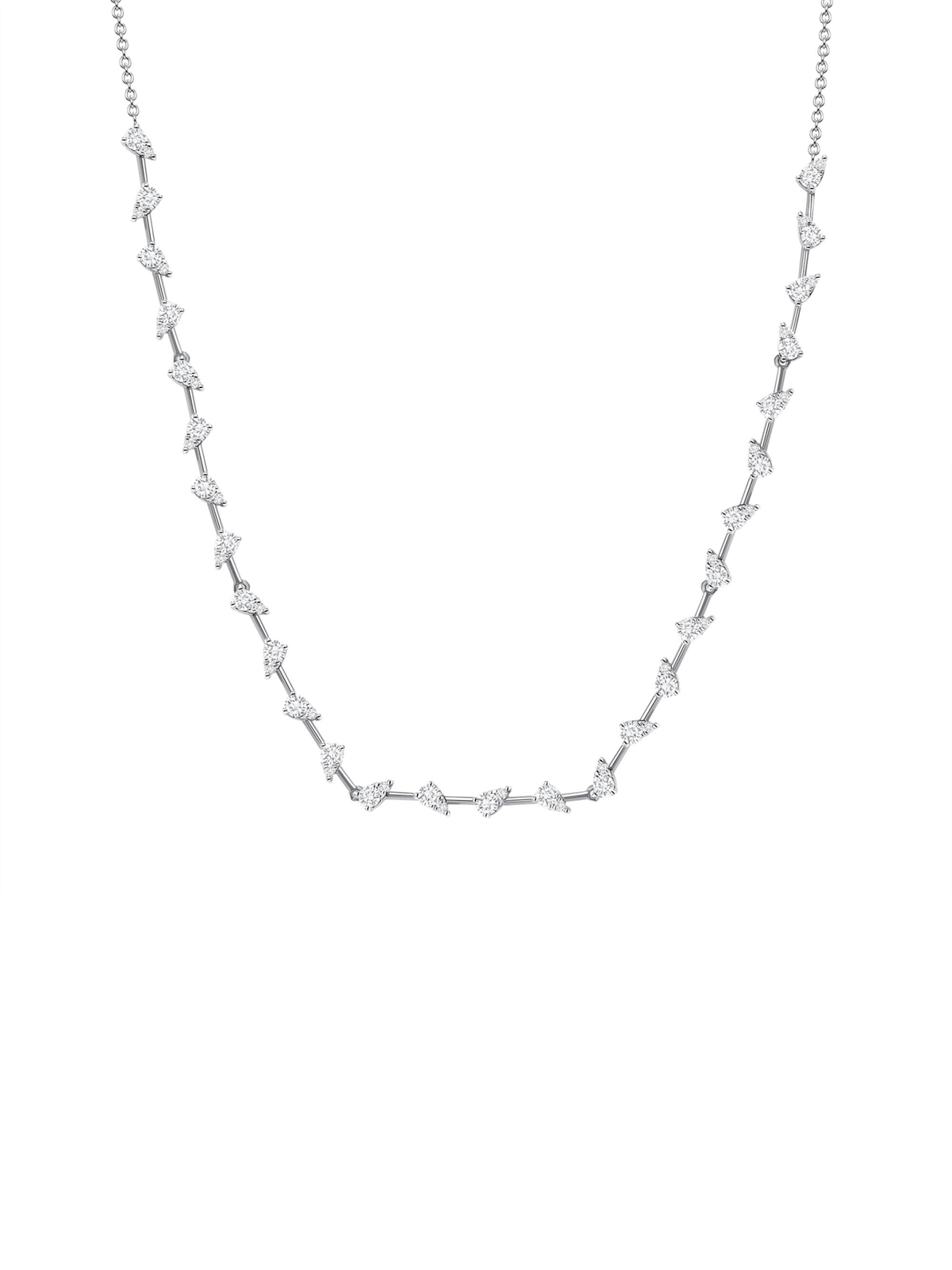 Illusion Pear Diamond Necklace 14K - LeMel