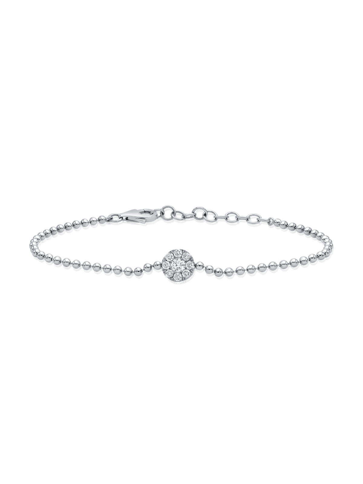 Jennie Diamond Flower Beaded Bracelet 14K - LeMel