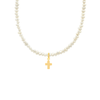 Kid Cross Pearl Necklace - LeMel
