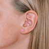 Kid Enamel Pink Star Stud Earring 14K - LeMel