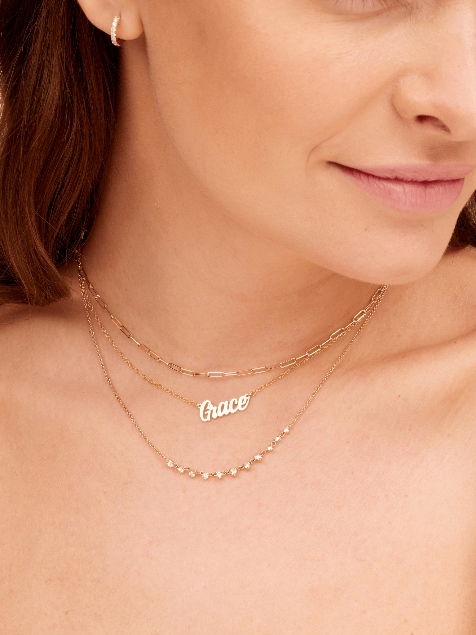 14k online name necklace