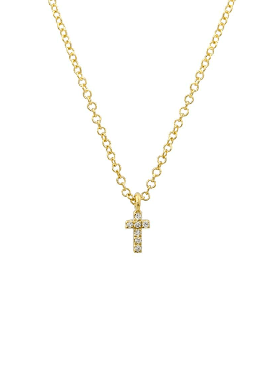 Kids diamond cross necklace discount