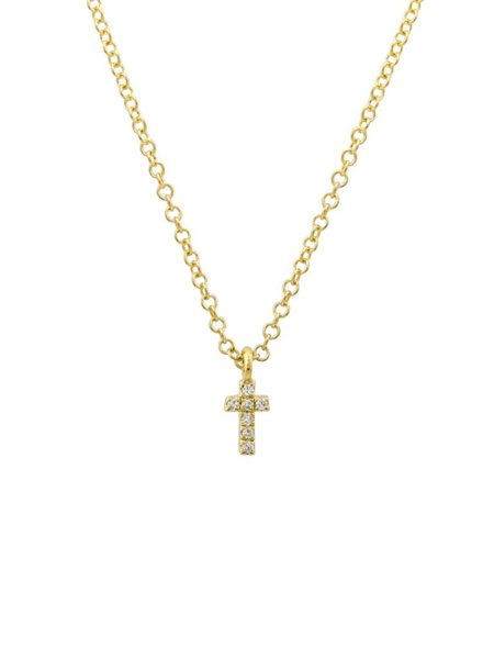 Mini diamond cross on sale pendant