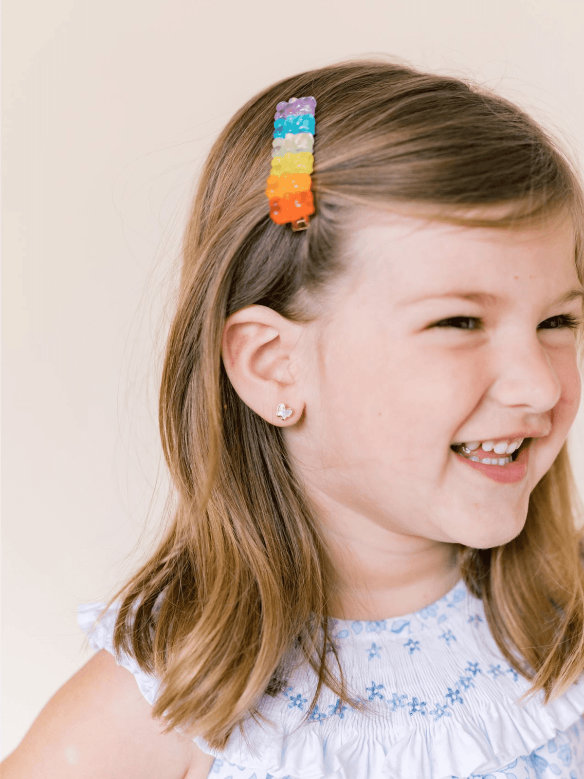 Kid Pearl Butterfly Stud Earrings 14K - LeMel