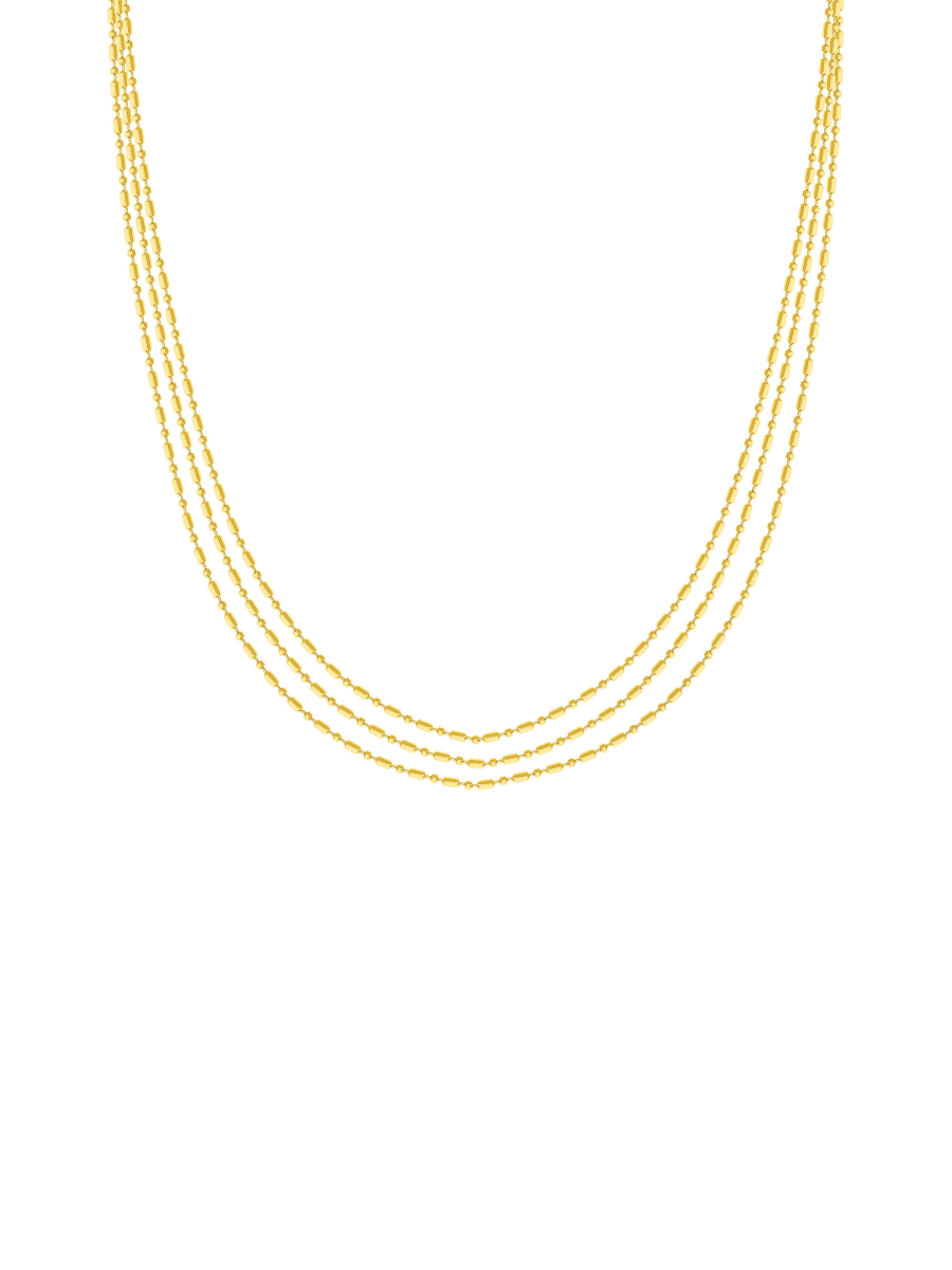 Kristin Triple Chain Necklace 14K - LeMel