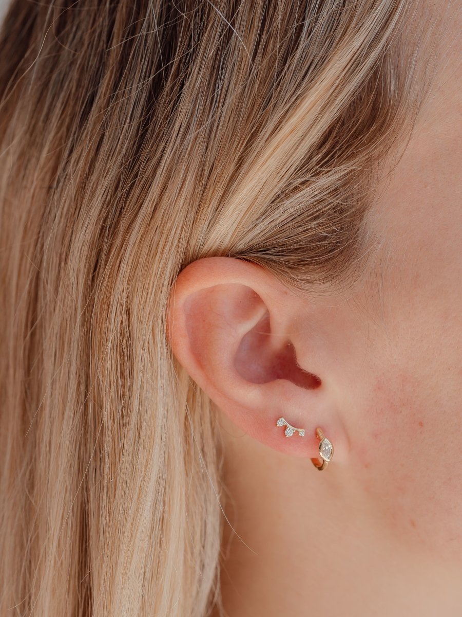 Leah Climber Stud Earring 14K - LeMel