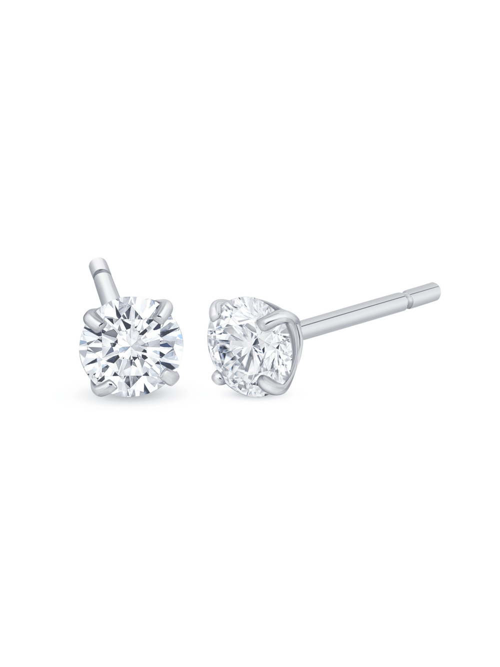 14k Round Cut Diamond Earring - Single Stud – The GLD Shop