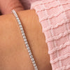 Diamond tennis bracelet 14K white gold 