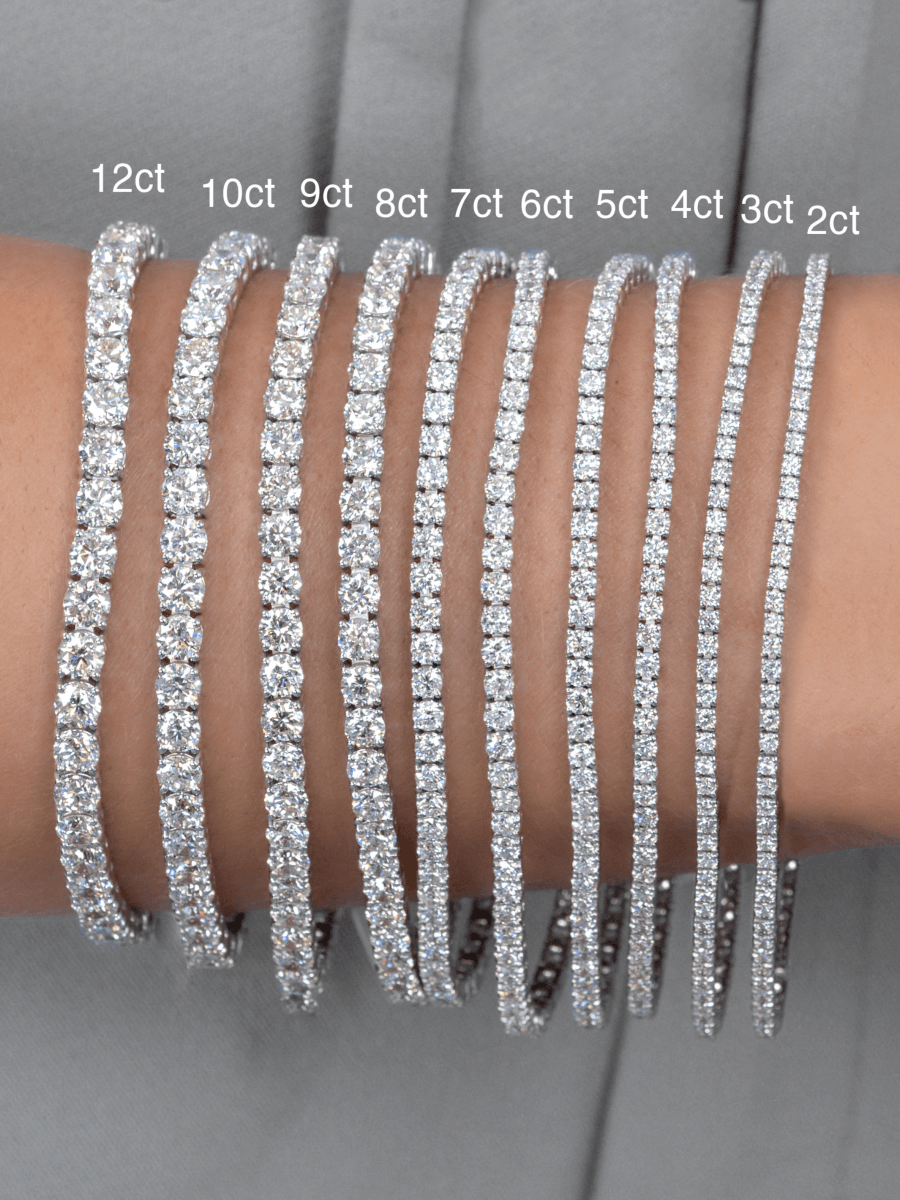 Round 18KT 2.5CT White Gold Real Diamond Tennis Bracelet, Weight: 9.37  Grams at Rs 136850 in Surat