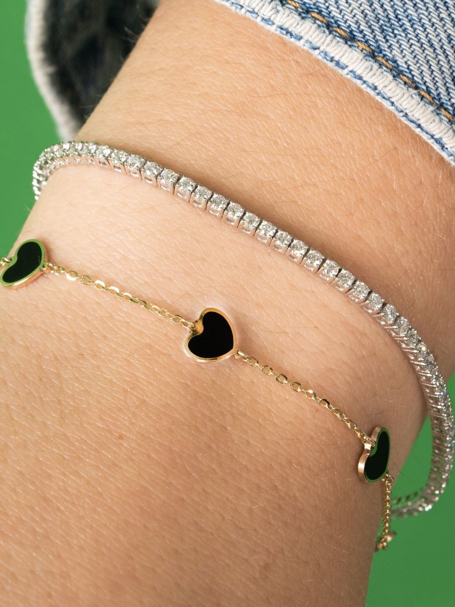 bracelet femme plaqué or jaune 14 carats/bracelet avec perle/bijoux femme/ bracelet... | bol