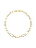 Image of: Lisa Diamond Paperclip Bracelet 14K - LeMel