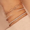 Lisa Diamond Paperclip Bracelet 14K - LeMel