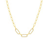 Lisa Diamond Paperclip Necklace 14K - LeMel