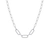 Lisa Diamond Paperclip Necklace 14K - LeMel