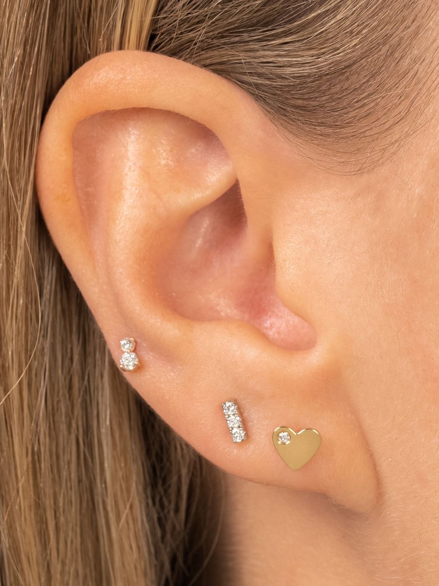 Maddie Heart Earrings 14K - LeMel