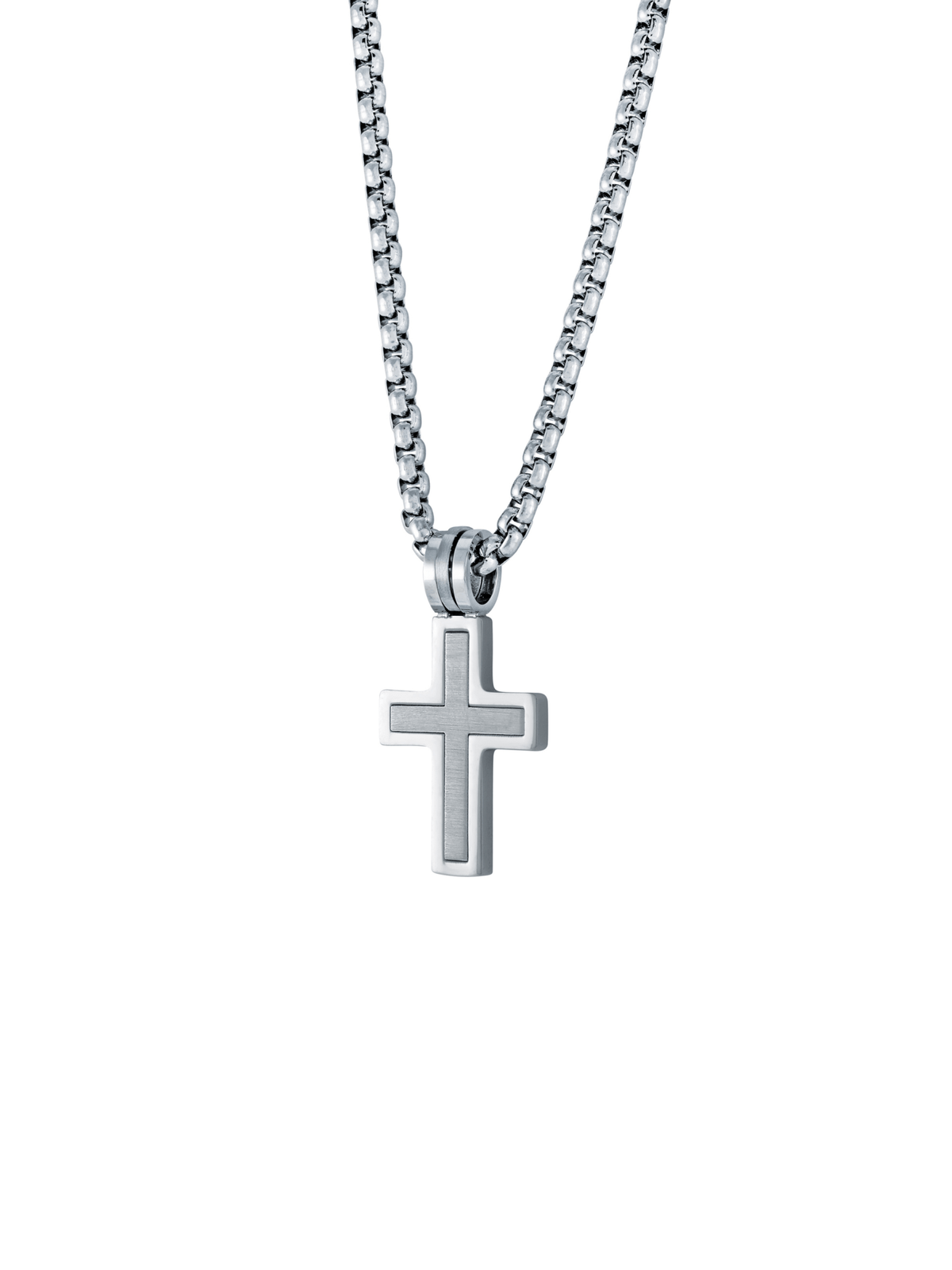 Men's Cross Box Chain Necklace - LeMel