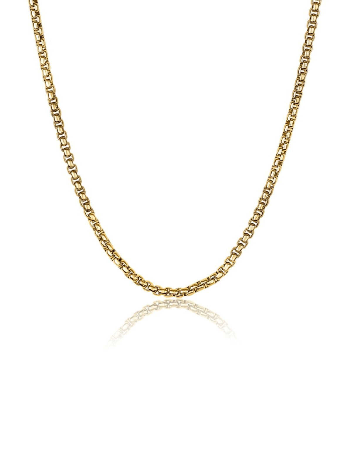 Men's Gold Box Chain Necklace - LeMel