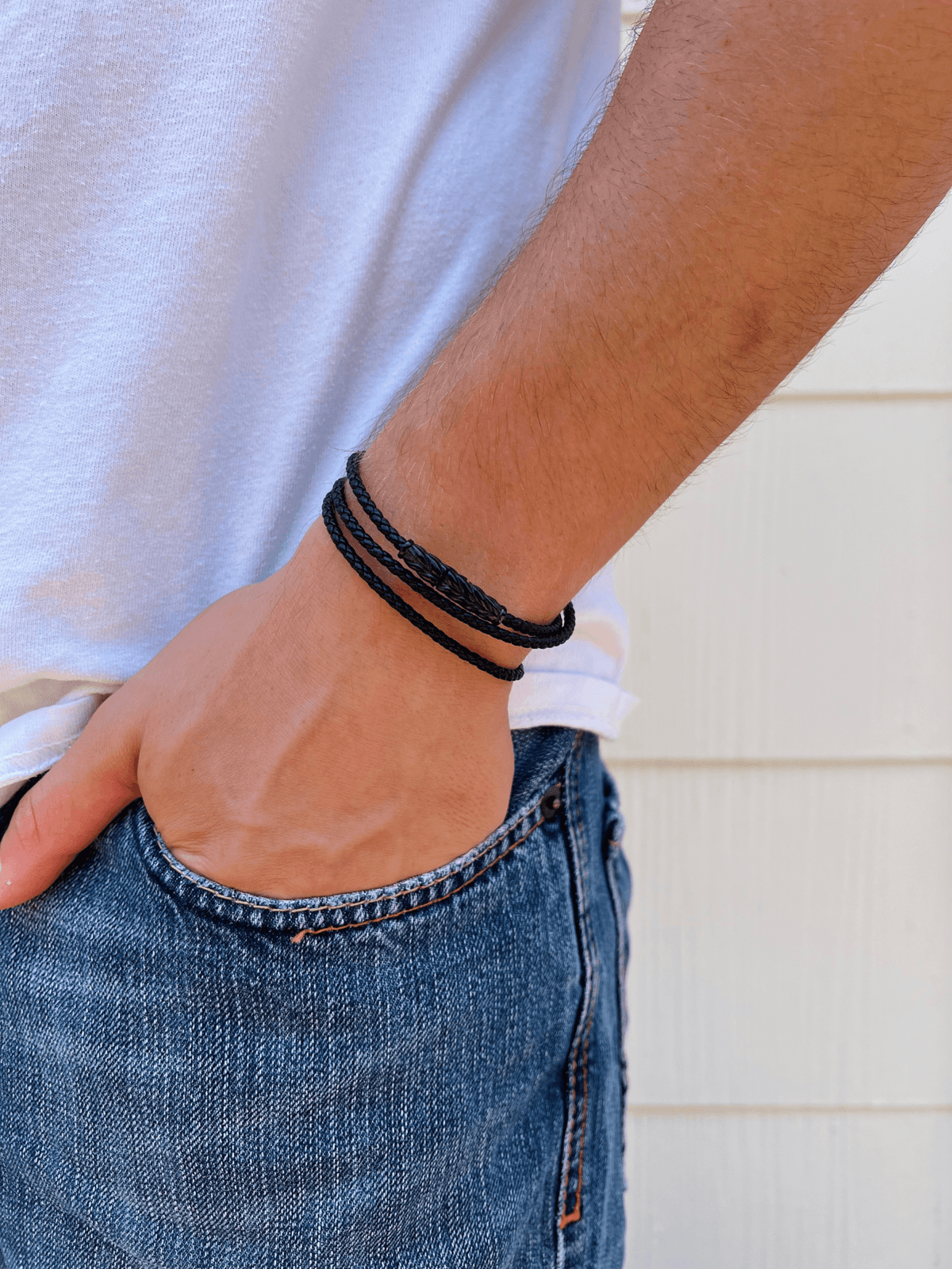 Men's Triple Wrap Leather Bracelet - LeMel
