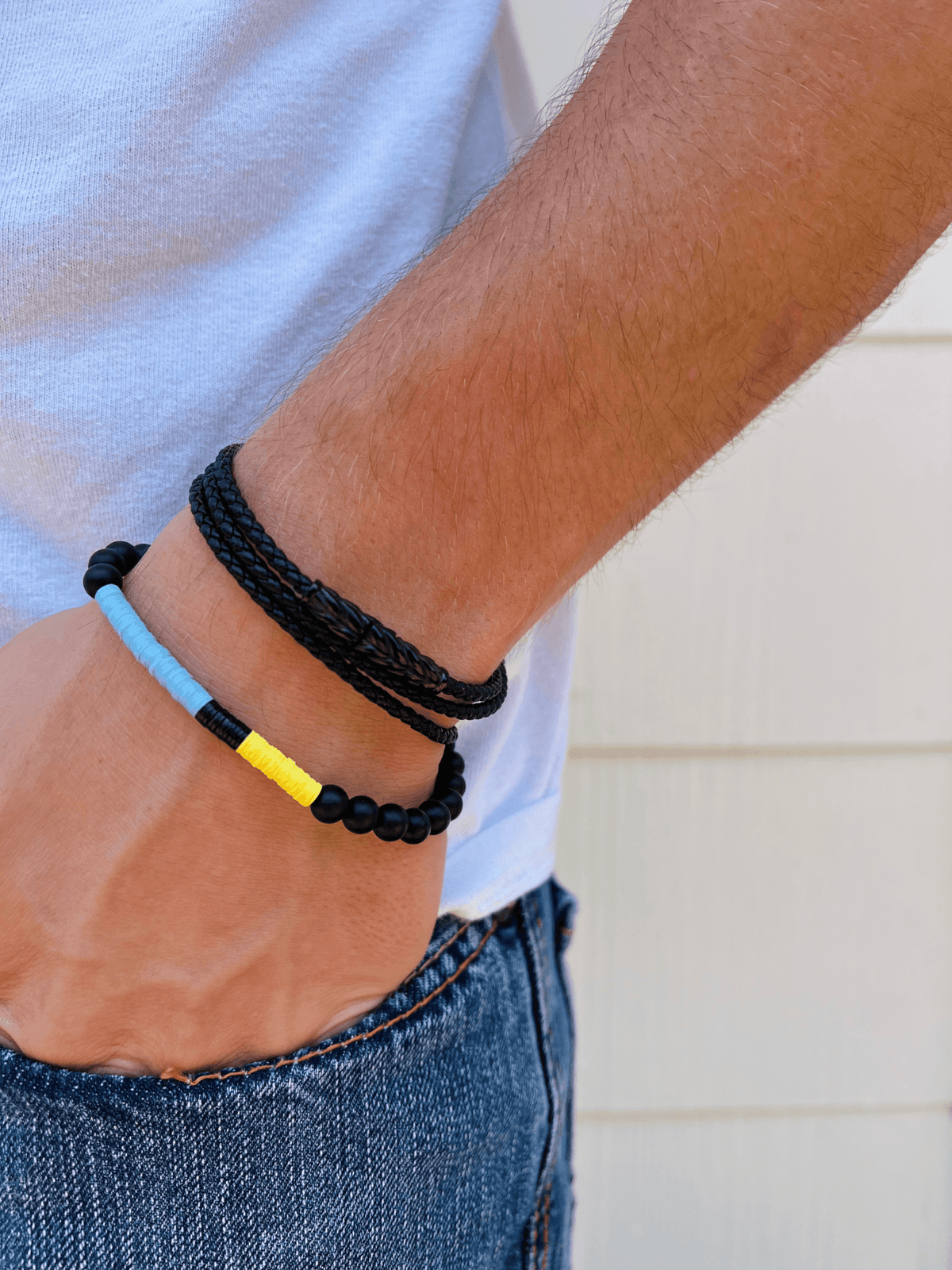 Men's Triple Wrap Leather Bracelet - LeMel