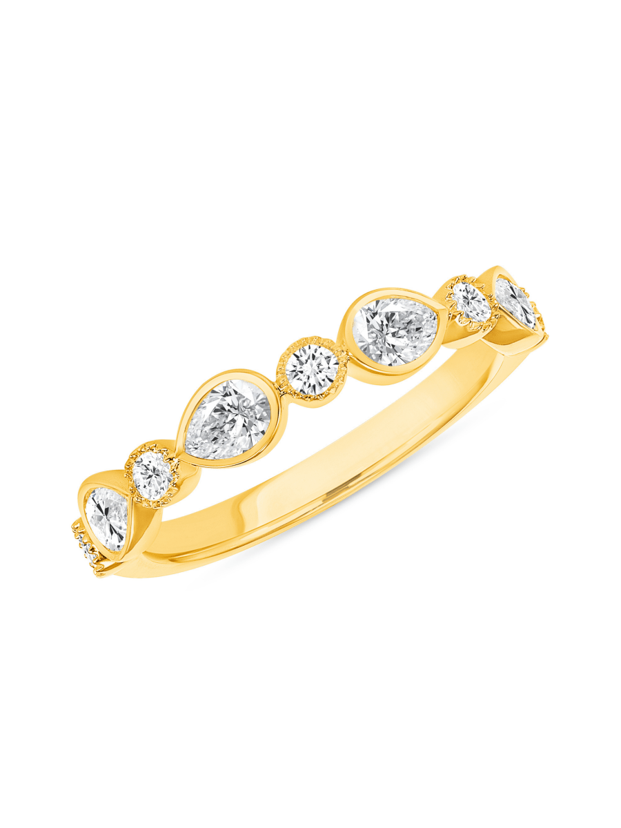 Meredith Diamond Bezel Ring 14K - LeMel